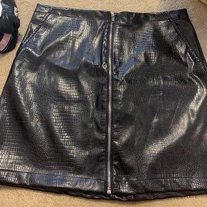 Leathered Skirt